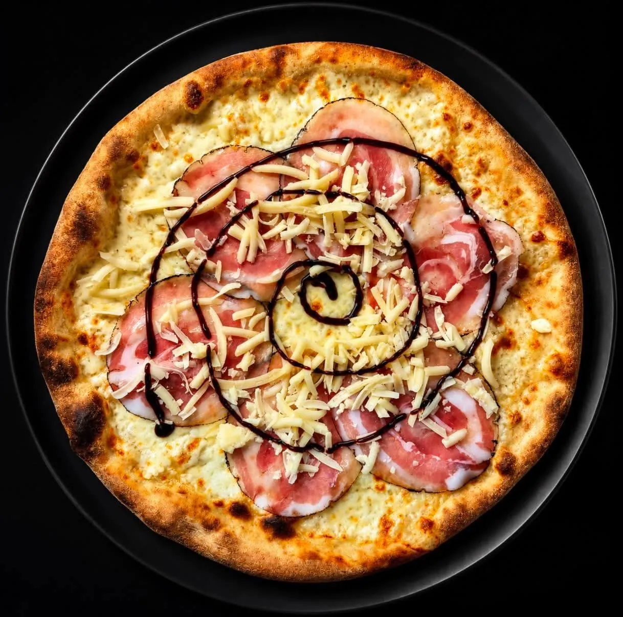 Pizza mortadella balsamico
