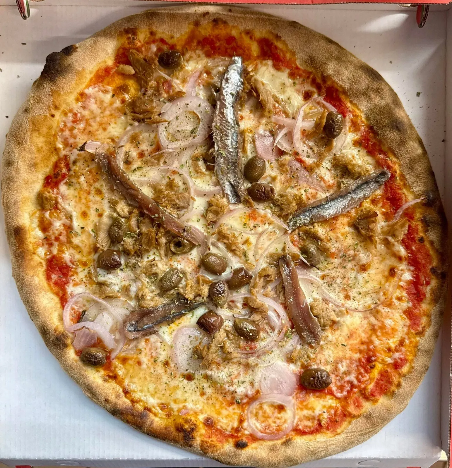Pizza acciughe box